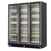 Combisteel Réfrigérateur pour boissons 3 portes pivotantes vitrées  | Noir | 1,68 x 0,6 x 1,98 m
