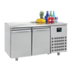 Combisteel Table réfrigérée | 2 portes  | Inox | 1,4 x 0,7 x 0,85 m