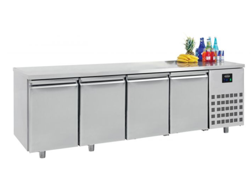  Combisteel Table réfrigérée | Inox | 4 portes | 2,33 x 0,7 x 0,85 m 