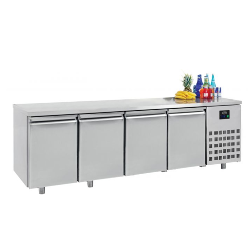  Combisteel Table réfrigérée | Inox | 4 portes | 2,33 x 0,7 x 0,85 m 