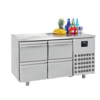 Combisteel Table réfrigérée | Inox | 4 tiroirs | 1,4 x 0,7 x 0,85 m