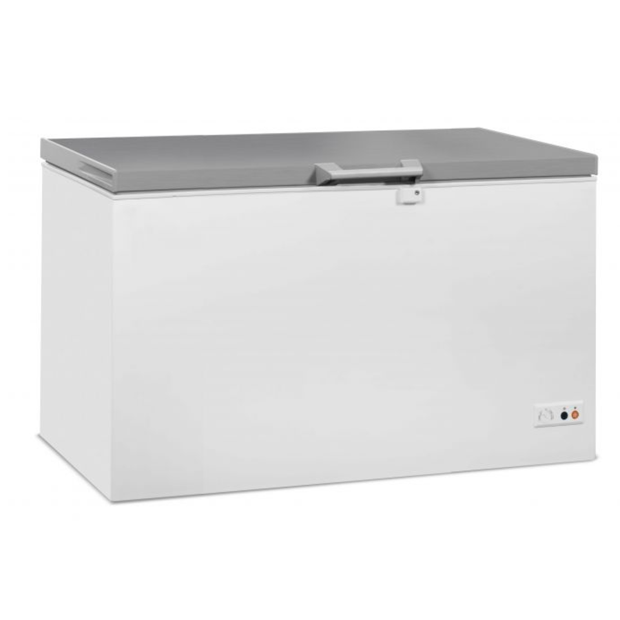 Congélateur Bahut 407L| Couvercle inox | 1,316 x 0,743 x 0,840 m