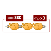 Rôtissoire 2 broches | Gaz | 6 poulets