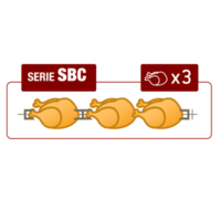 Rôtissoire 3 broches | Gaz | 9 poulets