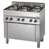 Modular Fourneau a gaz | 5 bruleurs + Grill électrique |  17400W  | 90x60x85cm