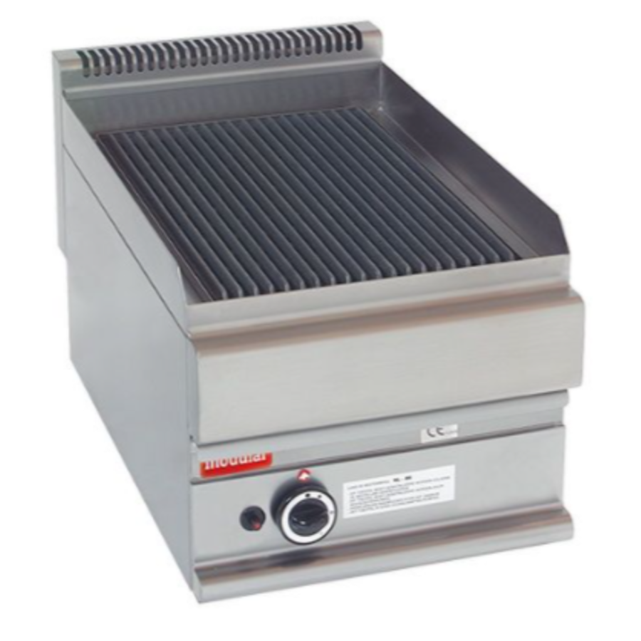 Plaque grill  650 Modulaire | Acier inoxidable | Gaz | 7500W | 40x65x28cm