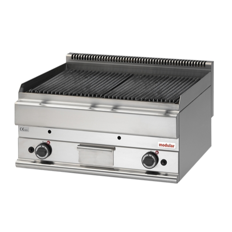 Plaque grill 650  | Acier inoxidable | Gaz | 15000W | 70x65x28cm