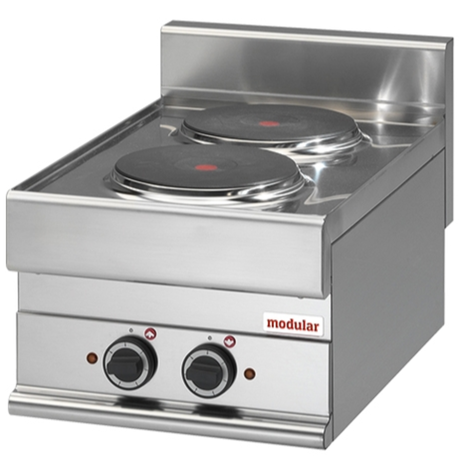 Cuisiniere électrique  650| 400V | 2 brûleurs | 4800W | 40x65x28cm