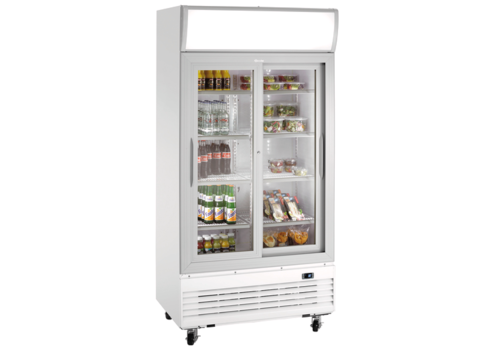  Bartscher Réfrigérateur avec porte en verre coulissante 776L /  1 x 0,73 x  2,70 m 