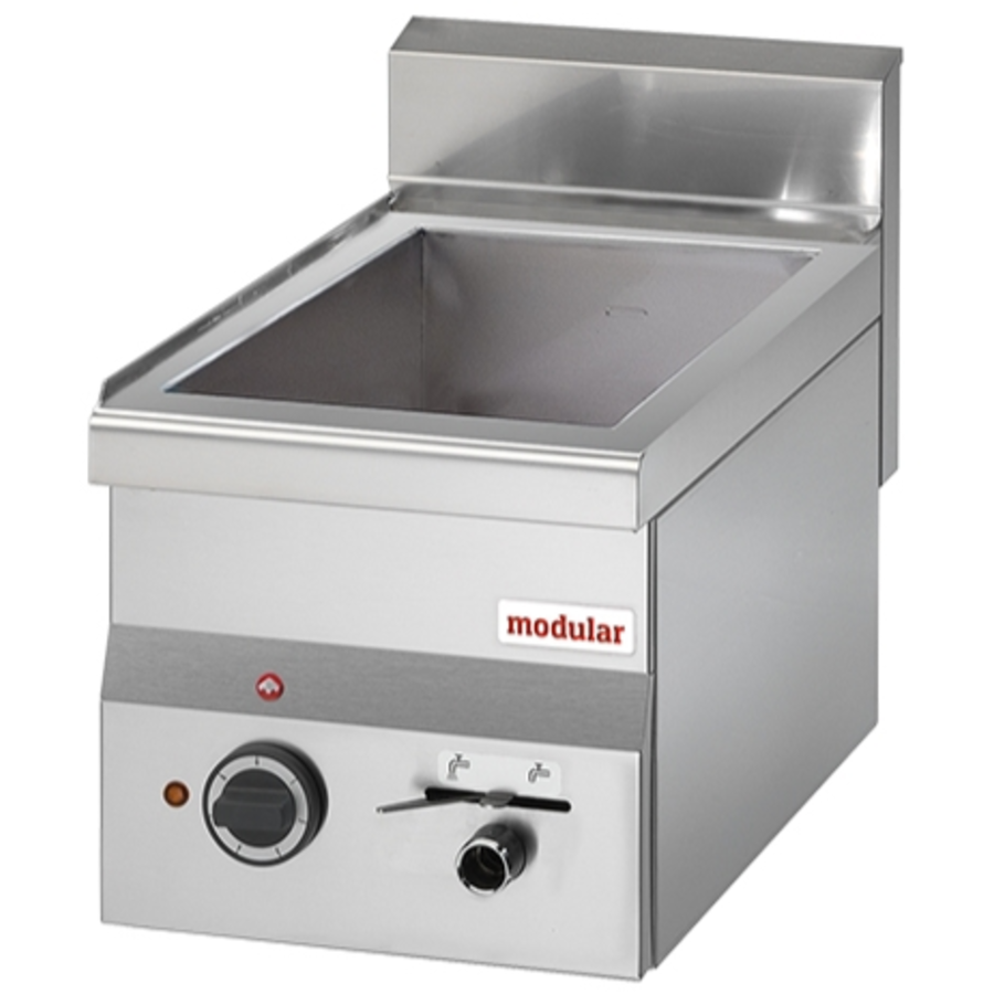 Bain marie 600  |  Acier inoxidable | Electrique | avec robinet de vidange | Profondeur de 15cm |  30x60x28cm