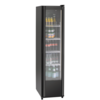 Bartscher Réfrigérateur Slender Porte battante en verre Noir 300L | 0,44 x 0,705 x 1,865 m