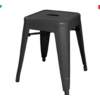 ProChef Tabouret l Acier noir l H400 x L460 x P400 mm l Lot de 4