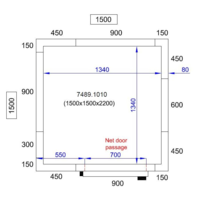 Chambre froide positive | 150x150x220cm | 0/+5 degrés