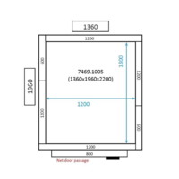 Chambre froide positive | 136x196x220cm | 0/+10 degrés