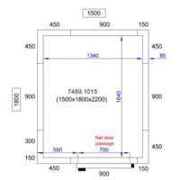Chambre froide positive | 150x180x220cm | 0/+5 degrés