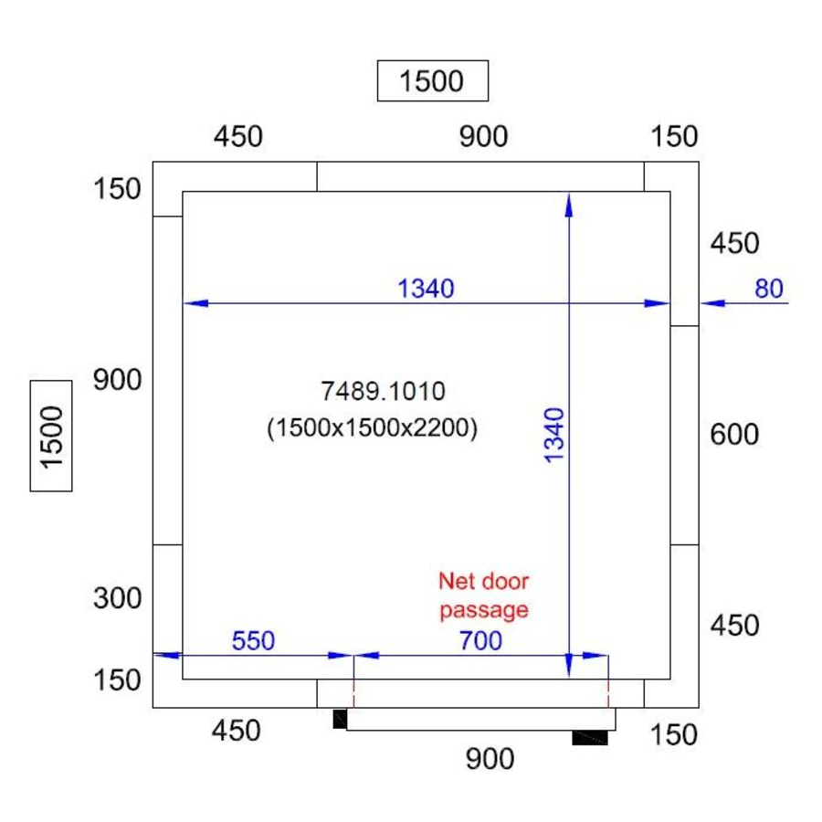 Chambre Froide  Négative  | 150x150x220 cm | -10/-20 degrés