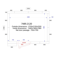 Chambre Froide  Négative  | 270x210x220 cm | -10/-20 degrés