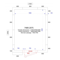 Chambre froide positive | 210x270x220cm | 0/+10 degrés