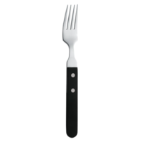 Fourchette à steak manche noir | 19,6 cm | Lot de 12