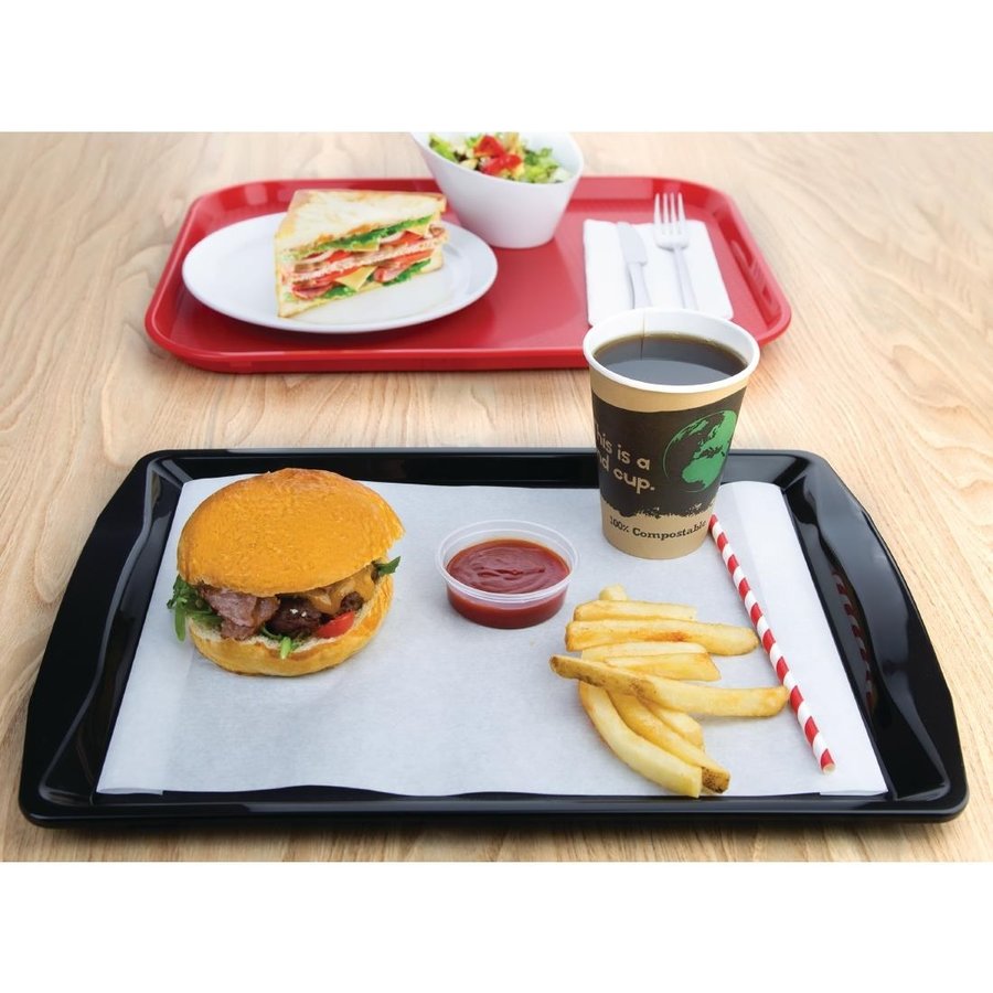 Plateau fast food en plastique Olympia Kristallon noir