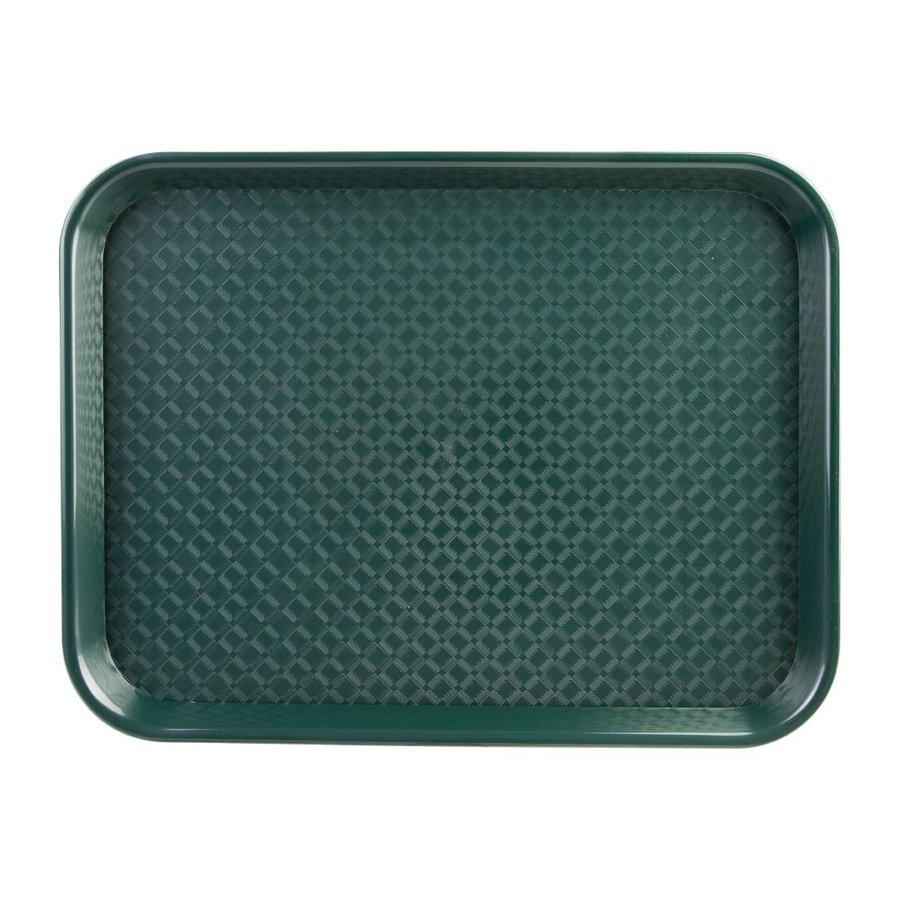 Plateau self-service vert en plastique | 41x30mm