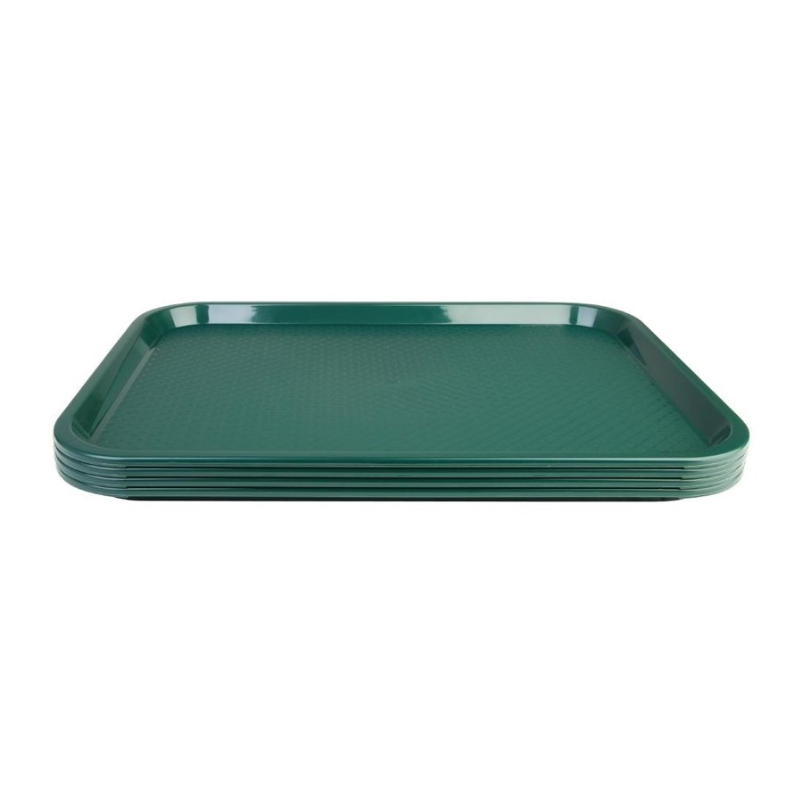 Plateau self-service vert en plastique | 41x30mm