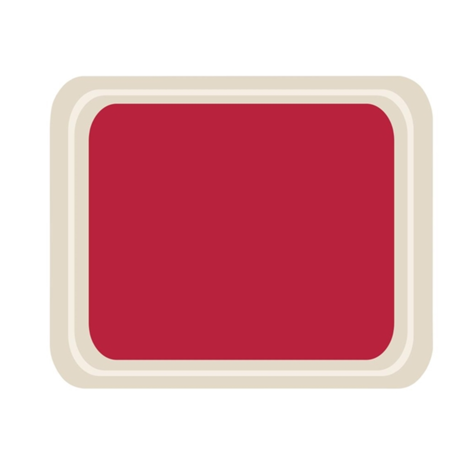 Plateau de service rouge en polyester Cafétéria | 2 formats