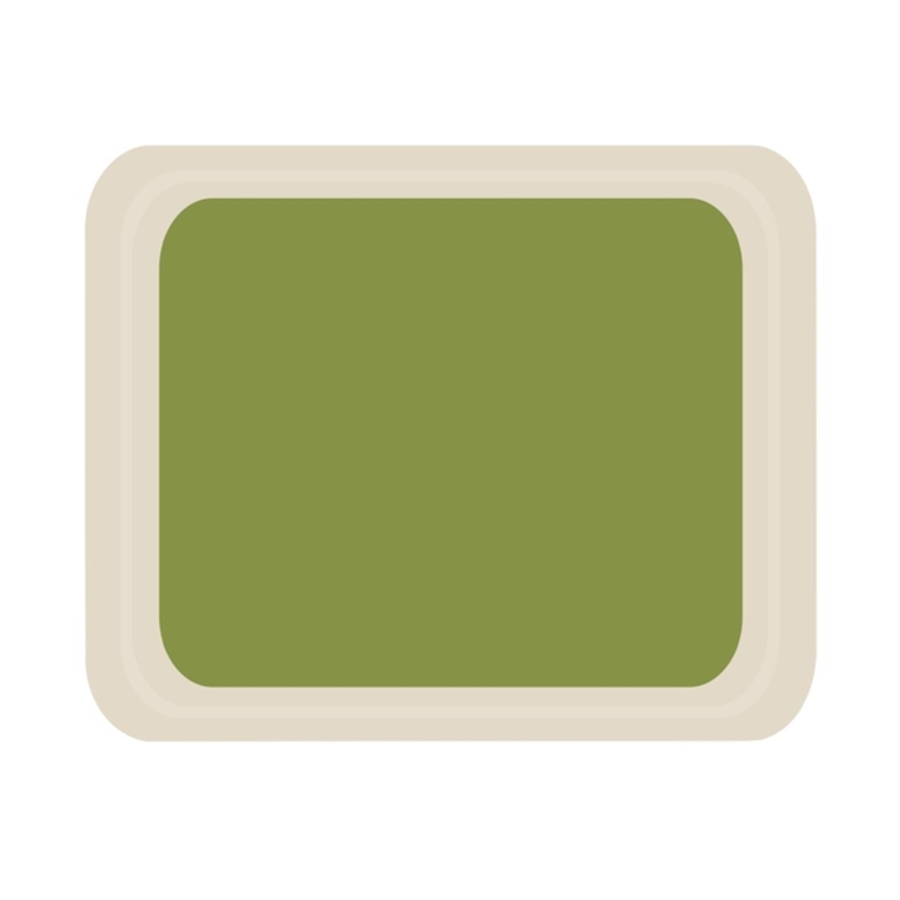 Plateau de service vert en polyester Cafétéria | 33x27 cm