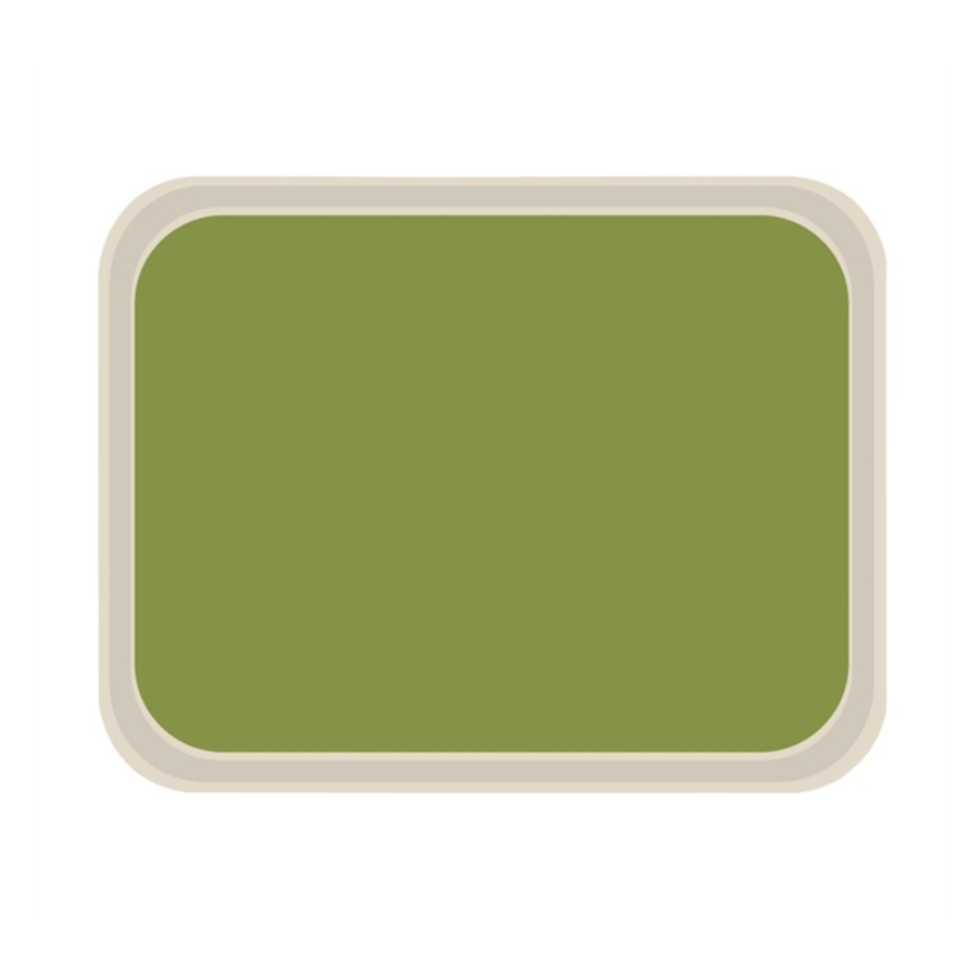 Plateau de service en polyester America | 460 x 360mm vert