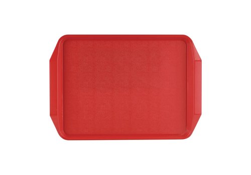  roltex Plateau rouge avec poignées en plastique | 435x305mm 