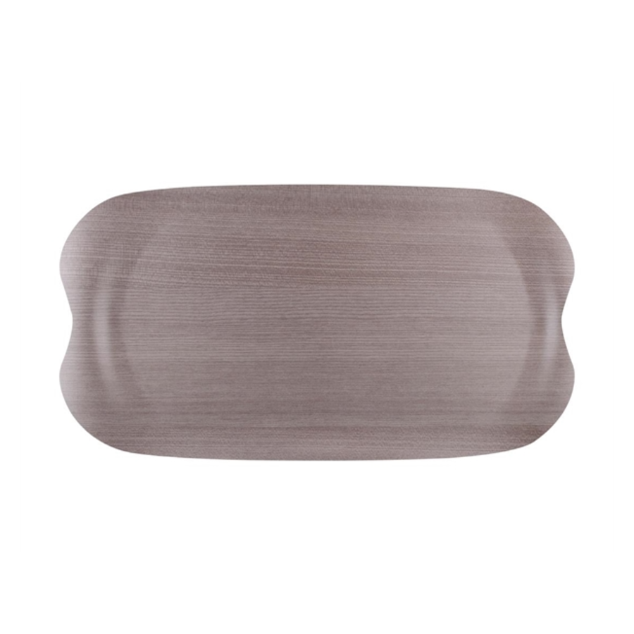 Plateau de service Wave | 43x23cm | bois gris veiné