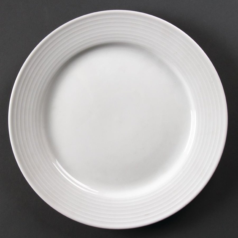 Assiettes à bord large Linear 254(Ø) mm Lot de 12