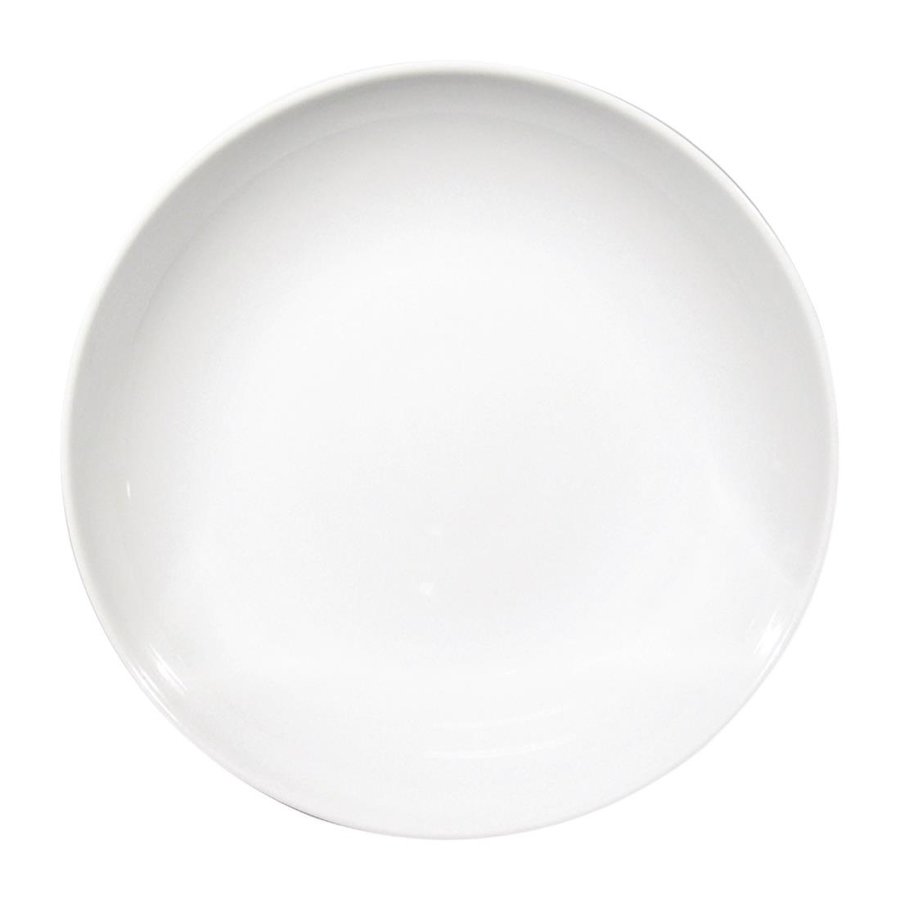 Plat à gâteau en porcelaine blanche 33 cm - Saturnia