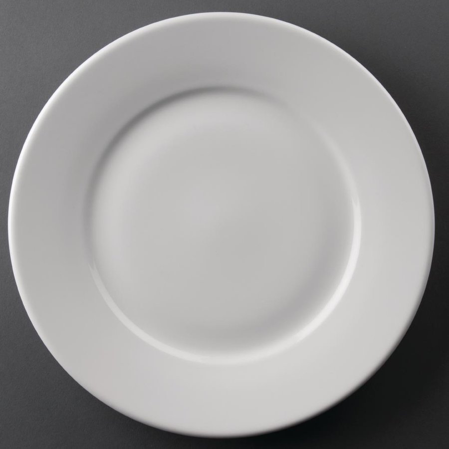 Assiettes à bord large Athena 254(Ø) mm Lot de 12