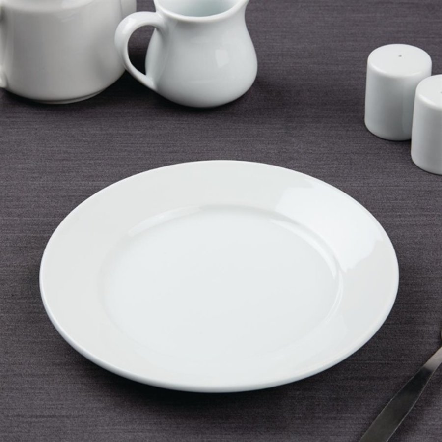 Assiettes à bord large Athena 202(Ø) mm Lot de 12