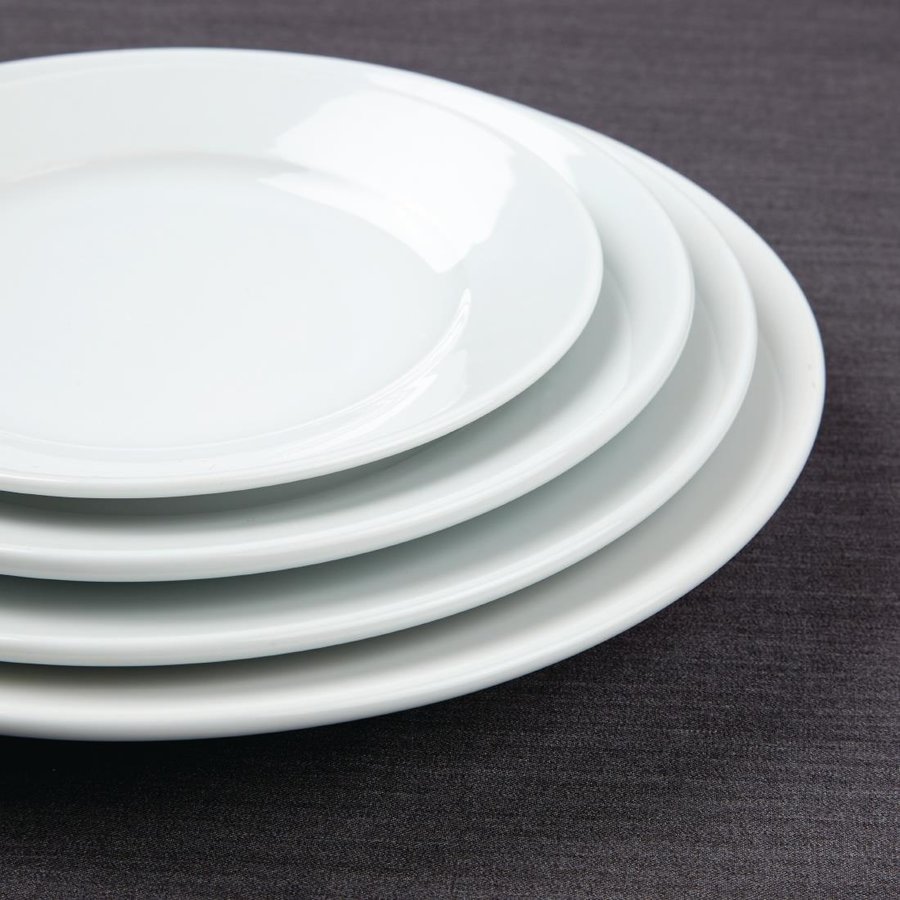 Assiettes à bord large Athena 202(Ø) mm Lot de 12