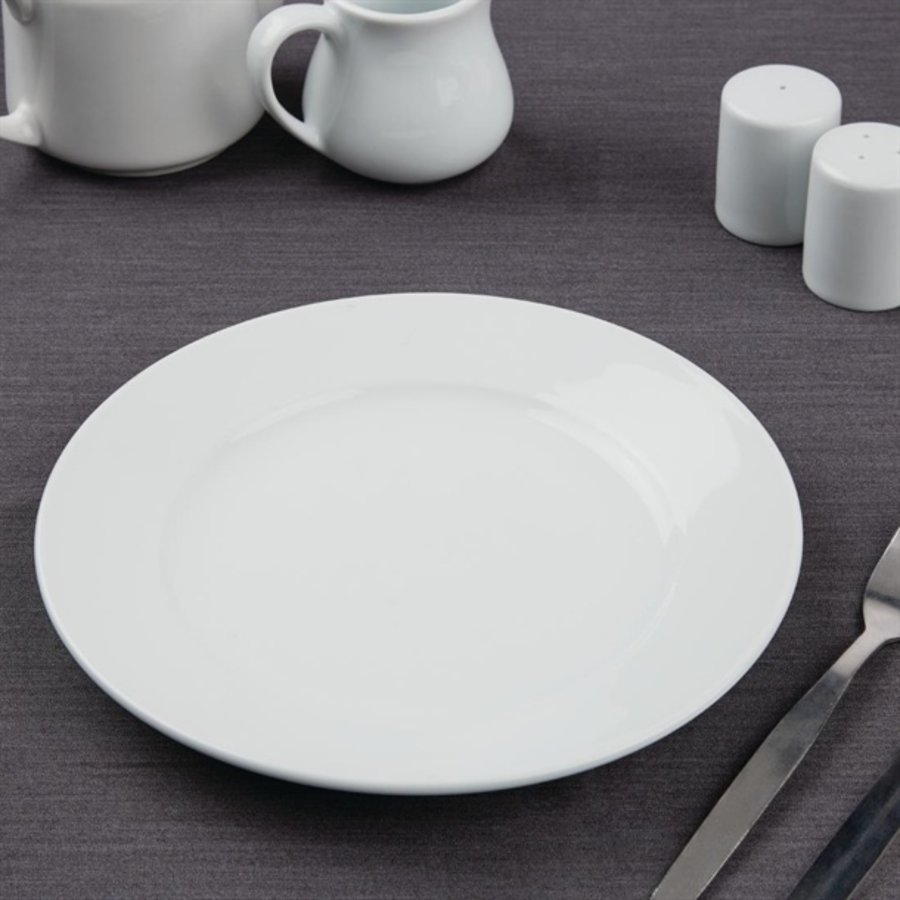 Assiettes à bord large Athena 228(Ø) mm Lot de 12