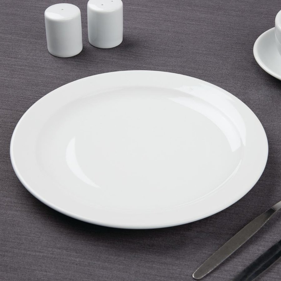 Assiettes à bord étroit Athena 254(Ø) mm Lot de 12