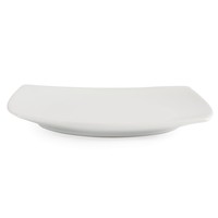 Assiettes carrées bords arrondis blanches | 185mm | Lot de 12