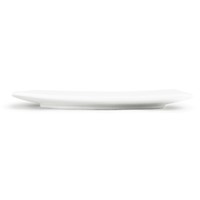 Assiettes carrées bords arrondis blanches | 270mm | Lot de 6