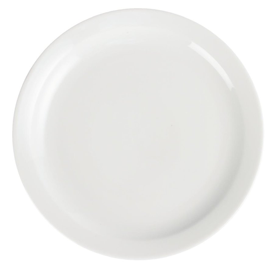 Assiettes à bord étroit blanches l Lot de 12