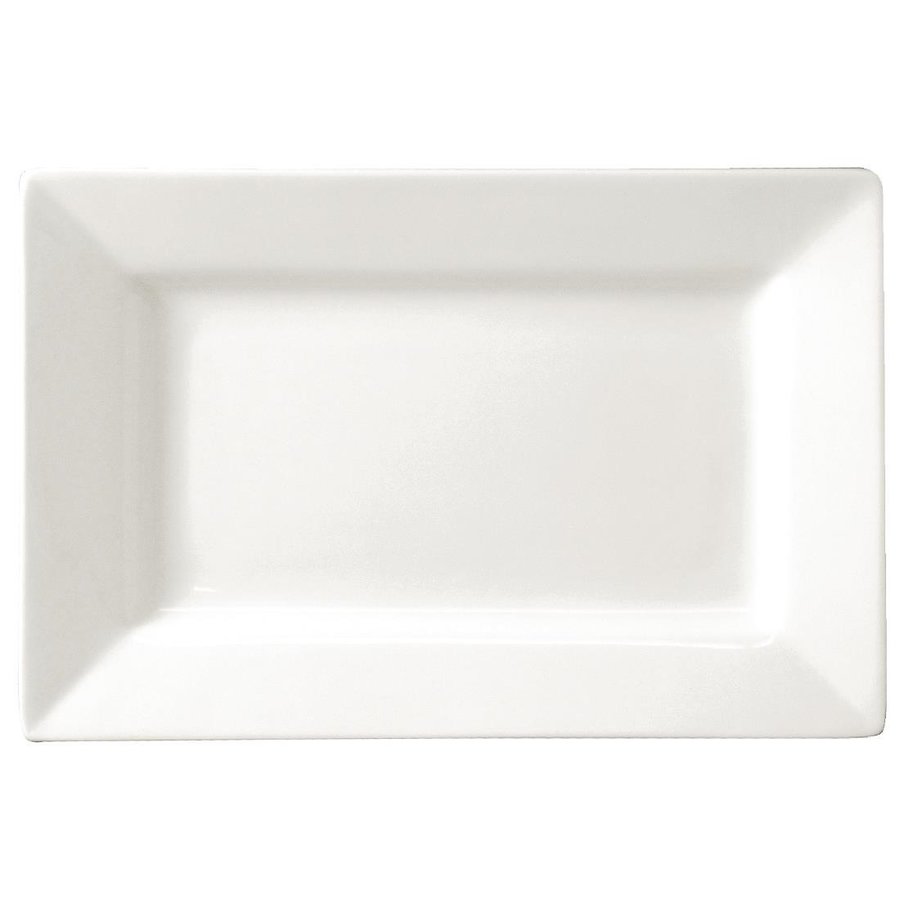 Assiettes rectangulaires à bord large Lumina 20x13cm  Lot de 6