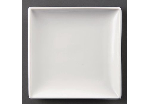  Olympia Assiettes carrées blanches 295mm l Lot de 6 