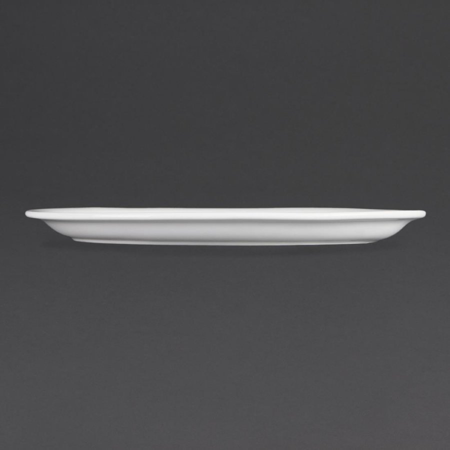 Assiettes ovales blanches | 295mm | lot de 6