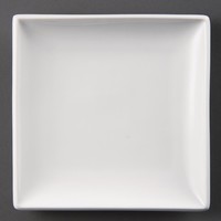 Assiettes carrées blanches 180mm l Lot de 12