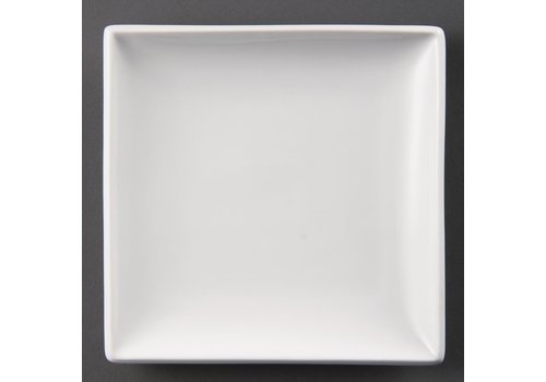  Olympia Assiettes carrées blanches 180mm l Lot de 12 