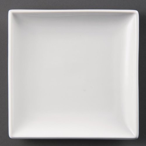  Olympia Assiettes carrées blanches 180mm l Lot de 12 