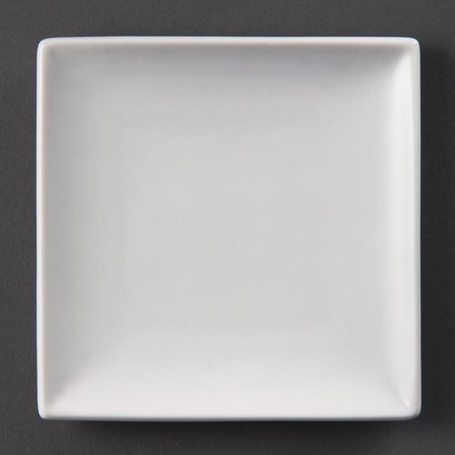  Olympia Assiettes carrées blanches | 140mm | Lot de 12 