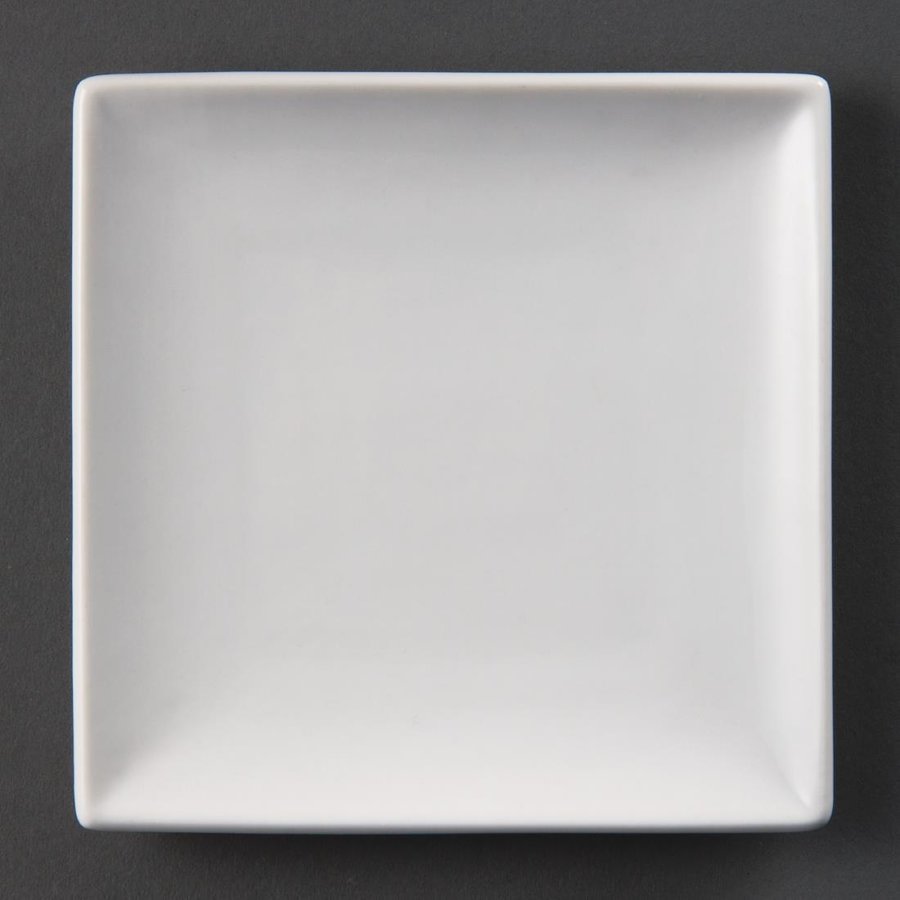 Assiettes carrées blanches | 140mm | Lot de 12