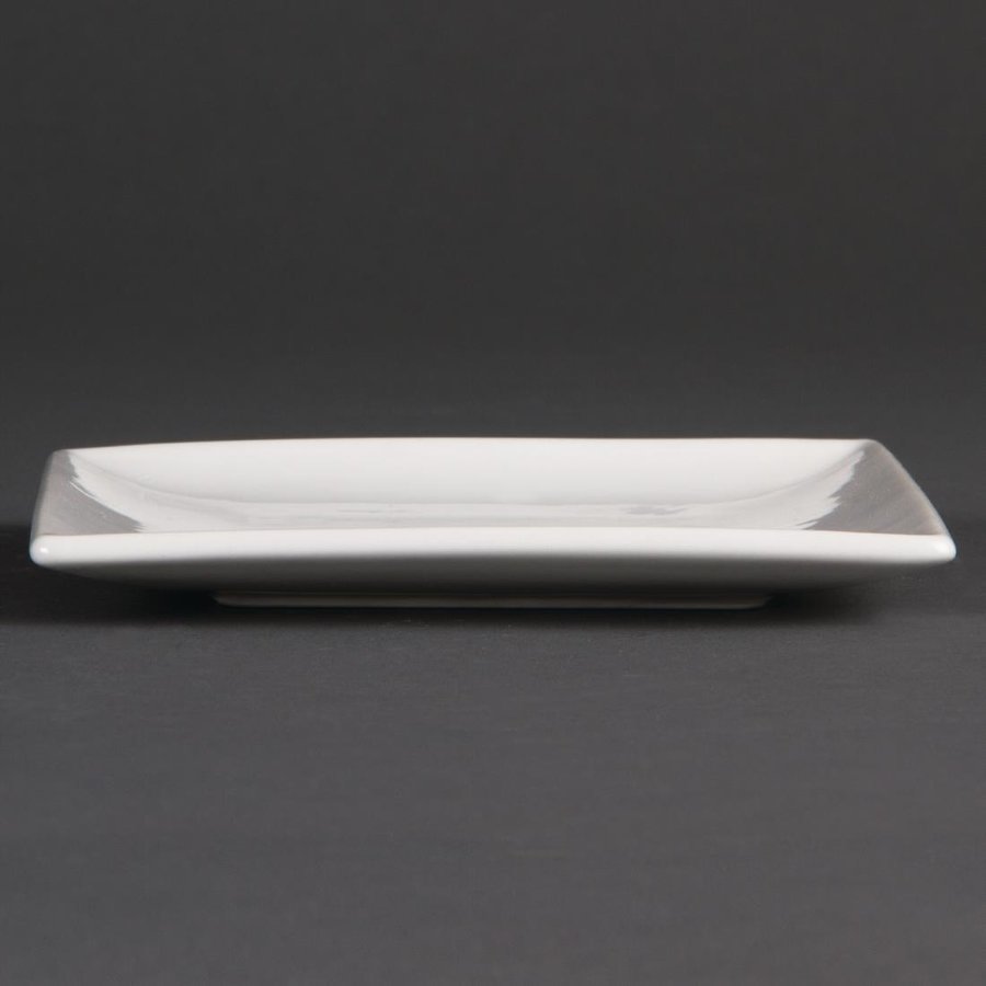 Assiettes carrées blanches | 140mm | Lot de 12